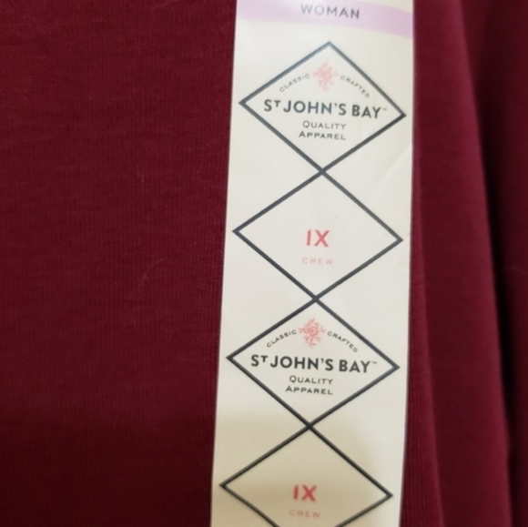 NWT ST. JOHN'S BAY Christmas Cotton Scoop-Neck Long-Sleeve Pullover Tunic - Picture 4 of 5